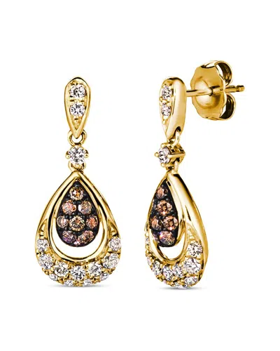 Le Vian ® Honey And Chocolate 14k 0.58 Ct. Tw. Diamond Earrings In Gold