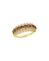 Le Vian Ladies Chocolate Diamonds Band Rings Set In 14k Honey Gold