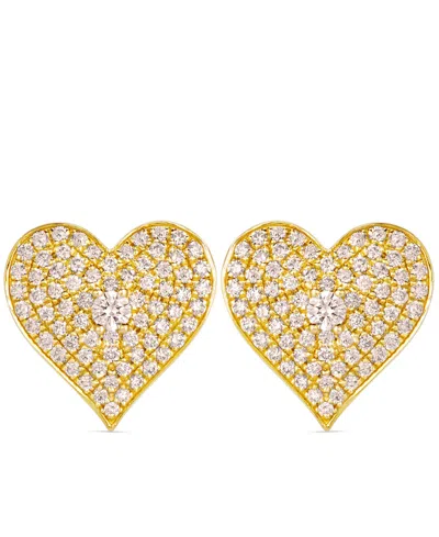 Le Vian Honey Gold Heart Diamond Stud Earrings (3/4 Ct. T.w.) In 14k Yellow Gold