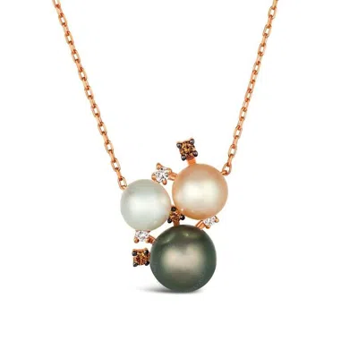 Le Vian Ladies Adjustable Necklaces Set In 14k Strawberry Gold In Pink/rose Gold Tone/gold Tone