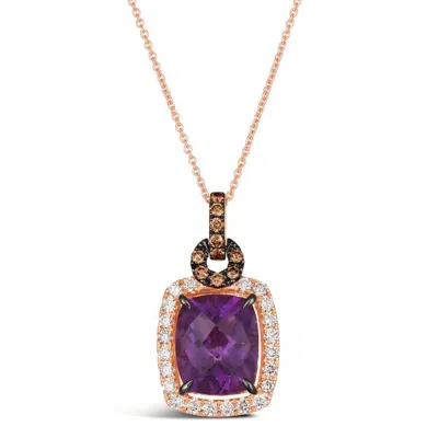 Le Vian Ladies Amethyst Necklaces Set In 14k Strawberry Gold