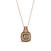 Le Vian Ladies Aquaprase Necklaces Set In 14k Strawberry Gold In Pink/rose Gold Tone/gold Tone