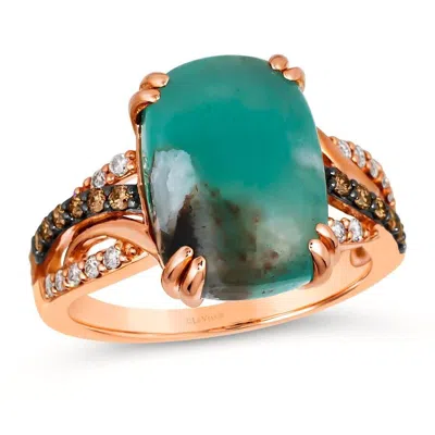 Le Vian Ladies Aquaprase Rings Set In P95 In Green