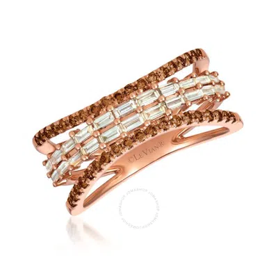 Le Vian Ladies Baguette Frenzy Rings Set In 14k Strawberry Gold In Pink/rose Gold Tone/gold Tone