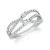 Le Vian Ladies Baguette Frenzy Rings Set In 14k Vanilla Gold In White