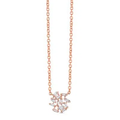 Le Vian Ladies Baguette Necklaces Set In 14k Strawberry Gold In Brown