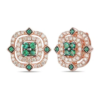 Le Vian Ladies Balance Stud Earrings Set In 14k Strawberry Gold Trss 29aemr