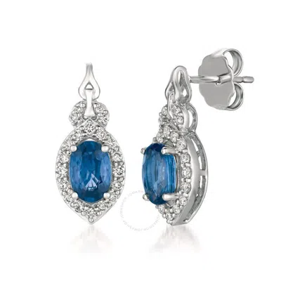 Le Vian Ladies Blueberry Sapphire Earrings Set In 14k Vanilla Gold In White
