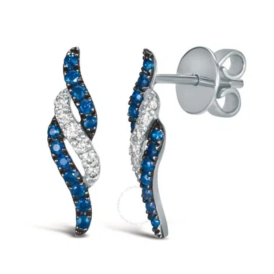 Le Vian Ladies  Blueberry Sapphire Earrings Set In 14k Vanilla Gold In White