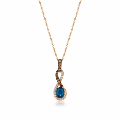 Le Vian Ladies Blueberry Sapphire Necklaces Set In 14k Strawberry Gold