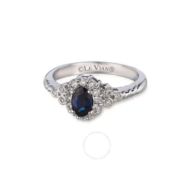 Le Vian Ladies Blueberry Sapphire Ring Set In 14k Vanilla Gold In White