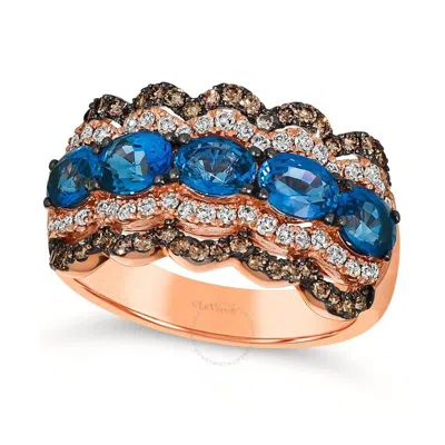 Le Vian Ladies Blueberry Sapphire Rings Set In 14k Strawberry Gold In Pink/rose Gold Tone/gold Tone