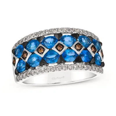 Le Vian Ladies Blueberry Sapphire Rings Set In 14k Vanilla Gold In Metallic