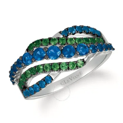 Le Vian Ladies Blueberry Sapphire Rings Set In 14k Vanilla Gold In Metallic
