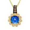Le Vian Ladies Blueberry Tanzanite Necklaces Set In 14k Honey Gold In Yellow