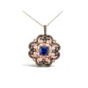 LE VIAN LE VIAN LADIES BLUEBERRY TANZANITE PENDANT IN 14K STRAWBERRY GOLD