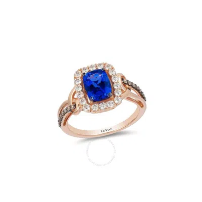 Le Vian Ladies Blueberry Tanzanite Ring In 14k Strawberry Gold In Pink/rose Gold Tone/gold Tone