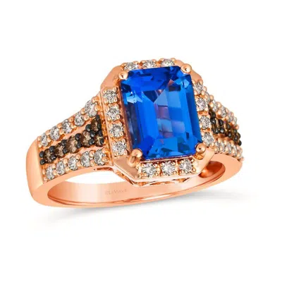 Le Vian Ladies Blueberry Tanzanite Rings In 14k Strawberry Gold In Brown