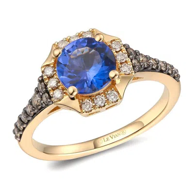 Le Vian Ladies Blueberry Tanzanite Rings Set In 14k Honey Gold