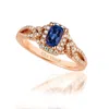 Le Vian Ladies Blueberry Tanzanite Rings Set In 14k Strawberry Gold In Pink/rose Gold Tone/gold Tone