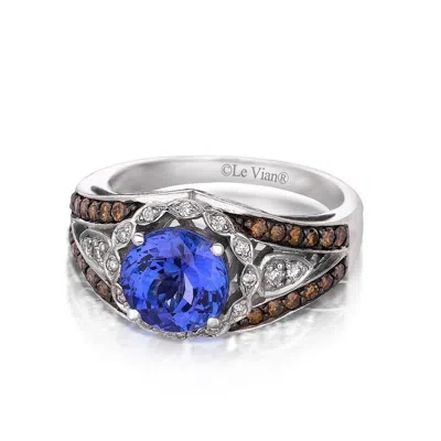 Le Vian Ladies Blueberry Tanzanite Rings Set In 14k Vanilla Gold In Black