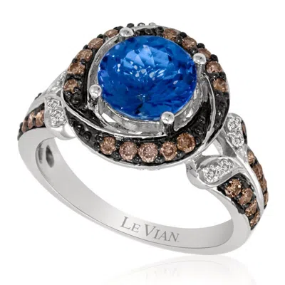 Le Vian Ladies Blueberry Tanzanite Rings Set In 14k Vanilla Gold In Brown