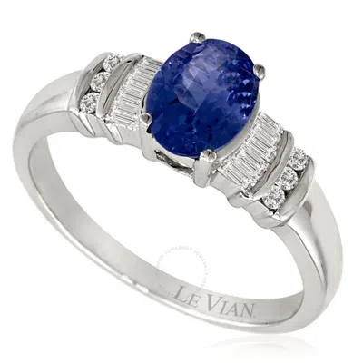 Le Vian Ladies Blueberry Tanzanite Rings Set In 14k Vanilla Gold In White