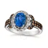 Le Vian Ladies Blueberry Tanzanite Rings Set In 14k Vanilla Gold In White