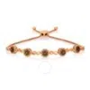 Le Vian Chocolate Diamonds 14k Rose Gold 0.90 Ct. Tw. Diamond Bolo Bracelet In Pink/rose Gold Tone/gold Tone