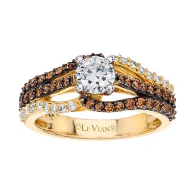 Le Vian Ladies Bridal Rings Set In 14k Two Tone Gold In Multi