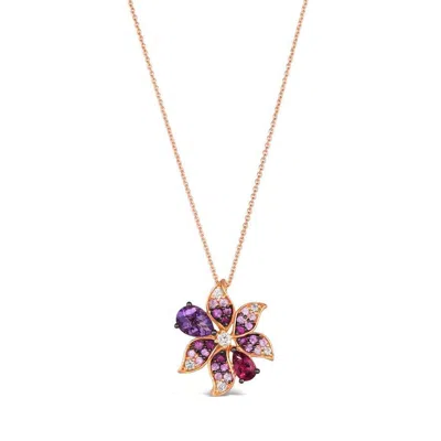 Le Vian Ladies Carive Leaves Necklaces Set In 14k Strawberry Gold Tsrh 14 In ["pink","rose Gold Tone","gold Tone"]