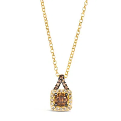 Le Vian Ladies Center Chocolate Necklaces Set In 14k Honey Gold