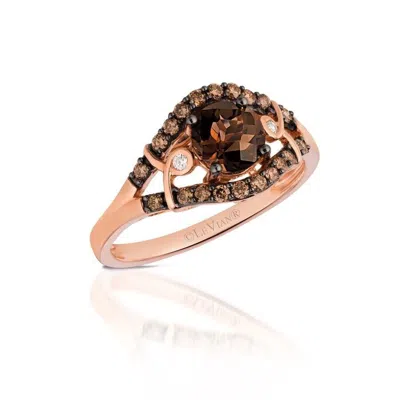 Le Vian Ladies Chocloate Diamonds Rings Set In 14k Strawberry Gold In Multi