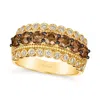 Le Vian Ladies Chocolate And Honey Anniversary Rings Set In 14k Honey Gold In Gold