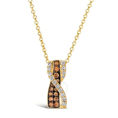 Le Vian Ladies Chocolate And Honey Gladiator Necklaces Set In 14k Honey Gold In Yellow