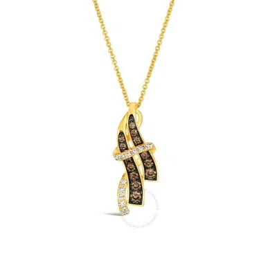 Le Vian Ladies Chocolate And Honey Swirl Necklaces Set In 14k Honey Gold In Yellow