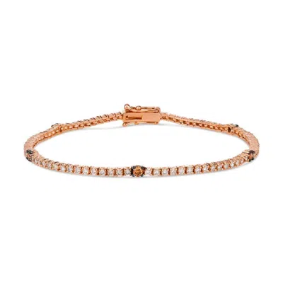 Le Vian Ladies Chocolate And Nude Bracelets Set In 14k Strawberry Gold