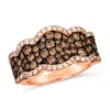 Le Vian Ladies Chocolate And Strawberry Rings Set In 14k Strawberry Gold In Gold