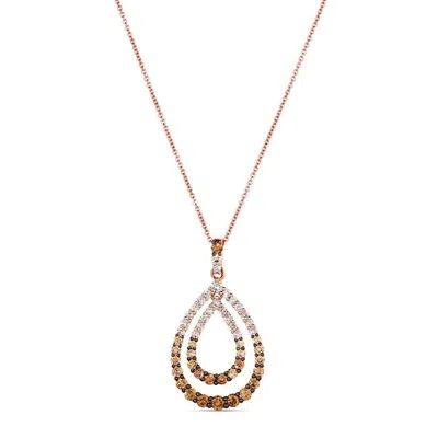 Le Vian Ladies Chocolate Balayage Necklaces Set In 14k Strawberry Gold