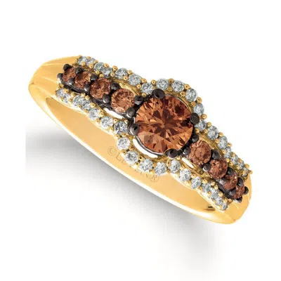 Le Vian Ladies Chocolate Centers Rings Set In 14k Honey Gold