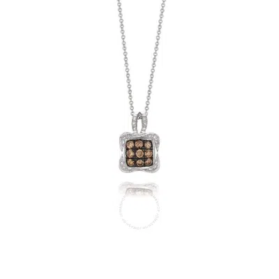 Le Vian Ladies Chocolate Cluster Necklaces Set In 14k Vanilla Gold In White