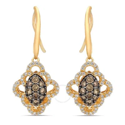 Le Vian Ladies Chocolate Clusters Earrings Set In 14k Honey Gold In Yellow