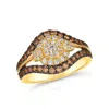 Le Vian Ladies Chocolate Diamond Rings Set In 14k Honey Gold In Yellow