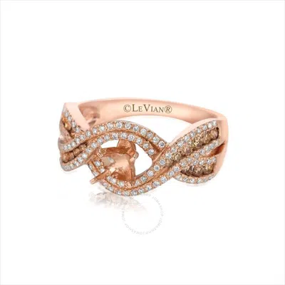 Le Vian Ladies Chocolate Diamond Rings Set In 14k Strawberry Gold In Pink/rose Gold Tone/gold Tone