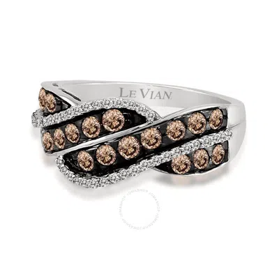 Le Vian Ladies Chocolate Diamond Rings Set In 14k Vanilla Gold In White