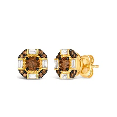Le Vian Ladies Chocolate Diamonds Earrings Set In 14k Honey Gold Tsvn 46 In ["yellow"]
