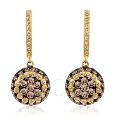 Le Vian Ladies Chocolate Diamonds Earrings Set In 14k Honey Gold In Yellow