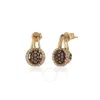 Le Vian Ladies Chocolate Diamonds Earrings Set In 14k Honey Gold In Yellow