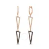 Le Vian Ladies Chocolate Diamonds Earrings Set In 14k Strawberry Gold In Pink/rose Gold Tone/gold Tone