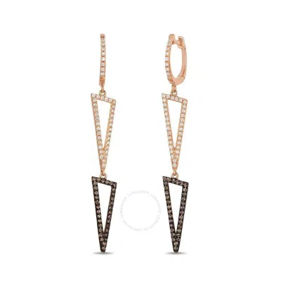 Le Vian Ladies Chocolate Diamonds Earrings Set In 14k Strawberry Gold In Pink/rose Gold Tone/gold Tone